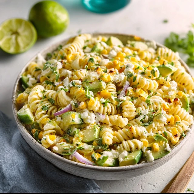 Cilantro Lime Elote Pasta Salad Recipe