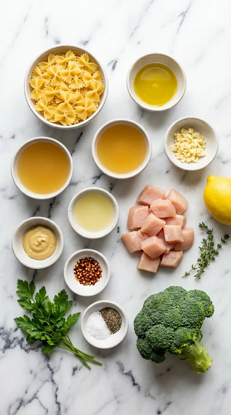 COWBOY BUTTER LEMON BOWTIE CHICKEN WITH BROCCOLI 2 Cowboy Butter Lemon Bowtie Chicken with Broccoli Ingredients