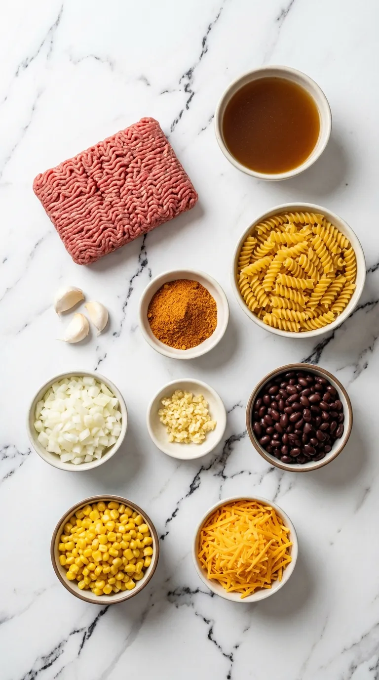 Instant Pot Taco Pasta Salad Ingredients