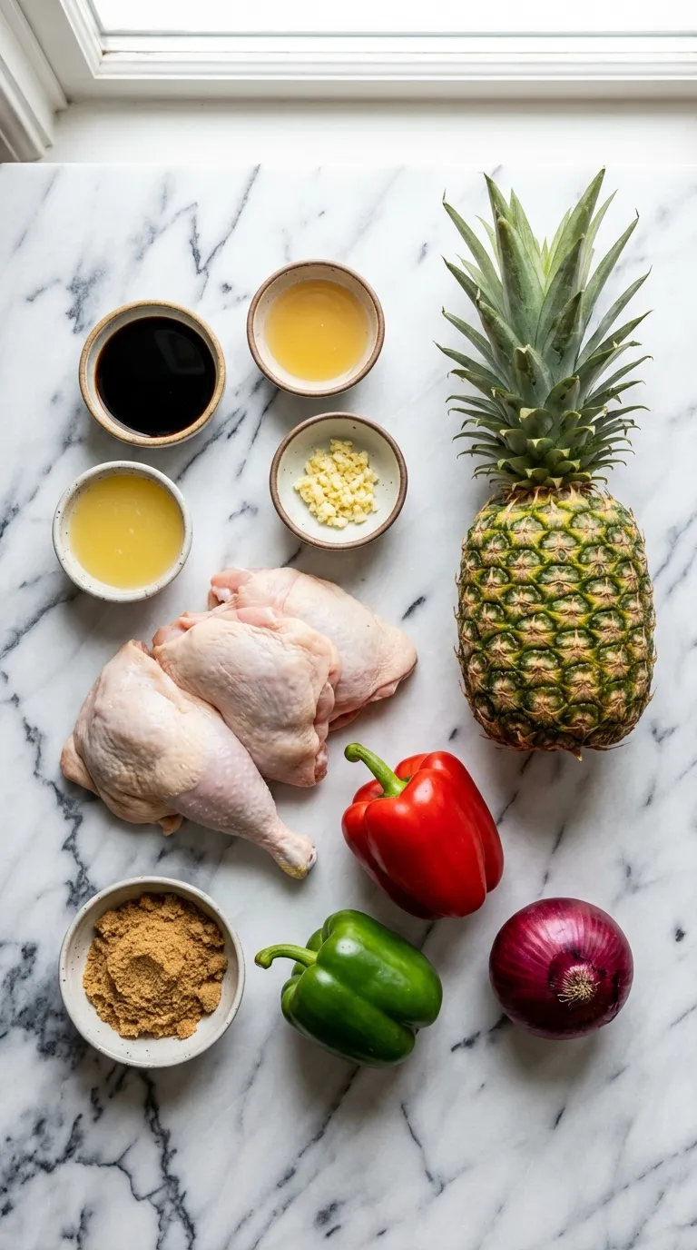 FLAME KISSED GRILLED PINEAPPLE CHICKEN KABOBS 2 Grilled Pineapple Chicken Kabobs Ingredients