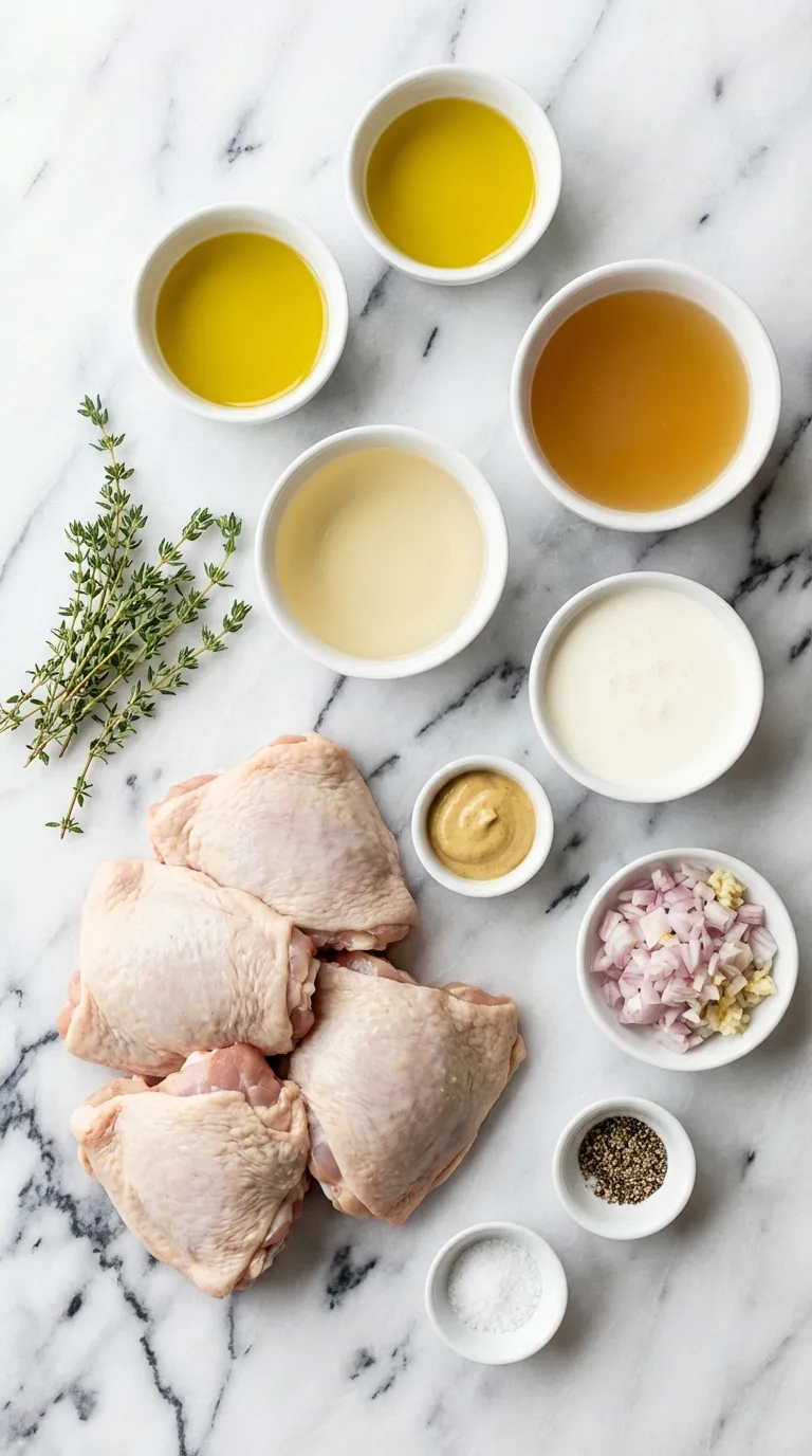 Creamy Oven Baked Chicken Thighs Ingredients