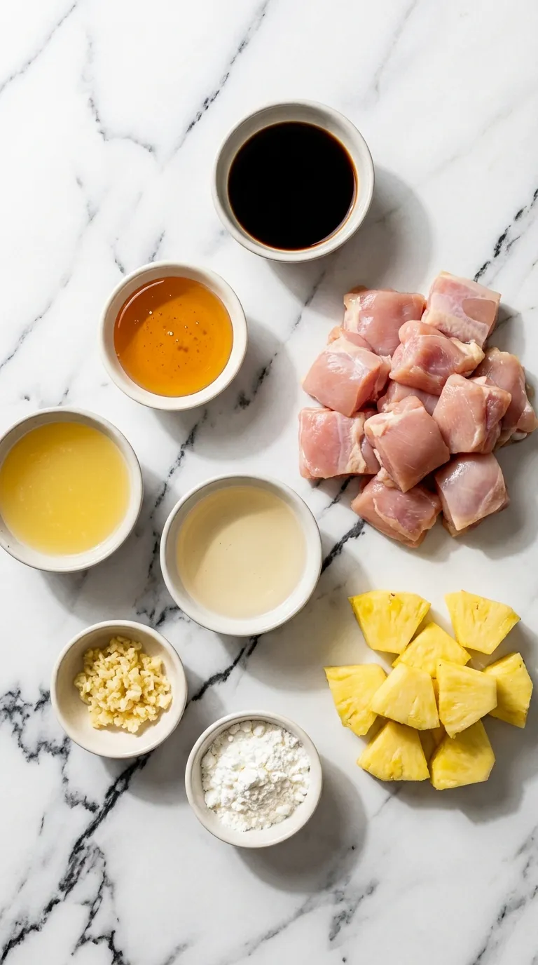 HAWAIIAN HONEY GARLIC PINEAPPLE CHICKEN AND RICE 2 Honey Garlic Pineapple Chicken and Rice Ingredients