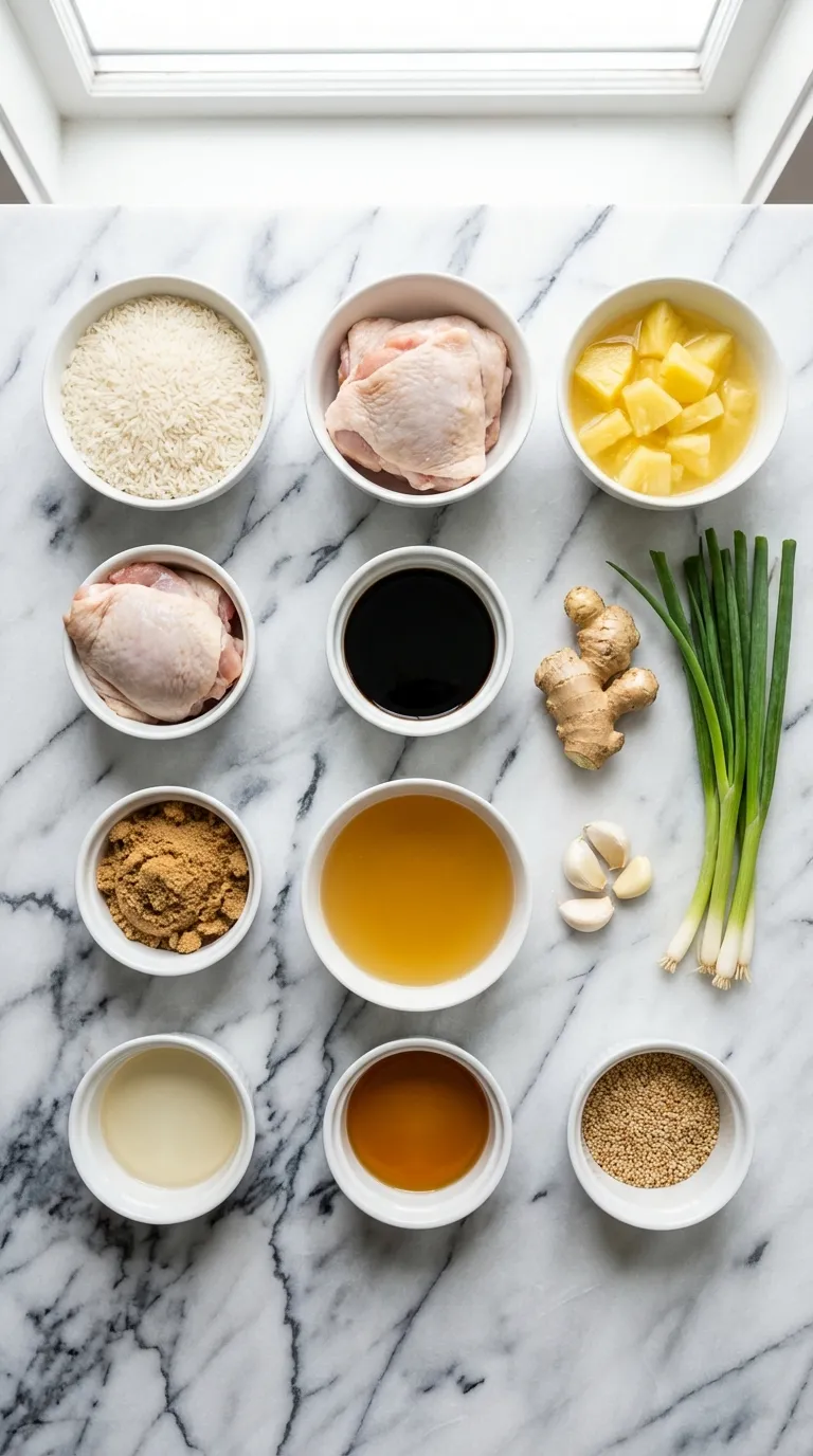 IRRESISTIBLE PINEAPPLE CHICKEN AND RICE BAKE 2 Pineapple Chicken and Rice Bake Ingredients