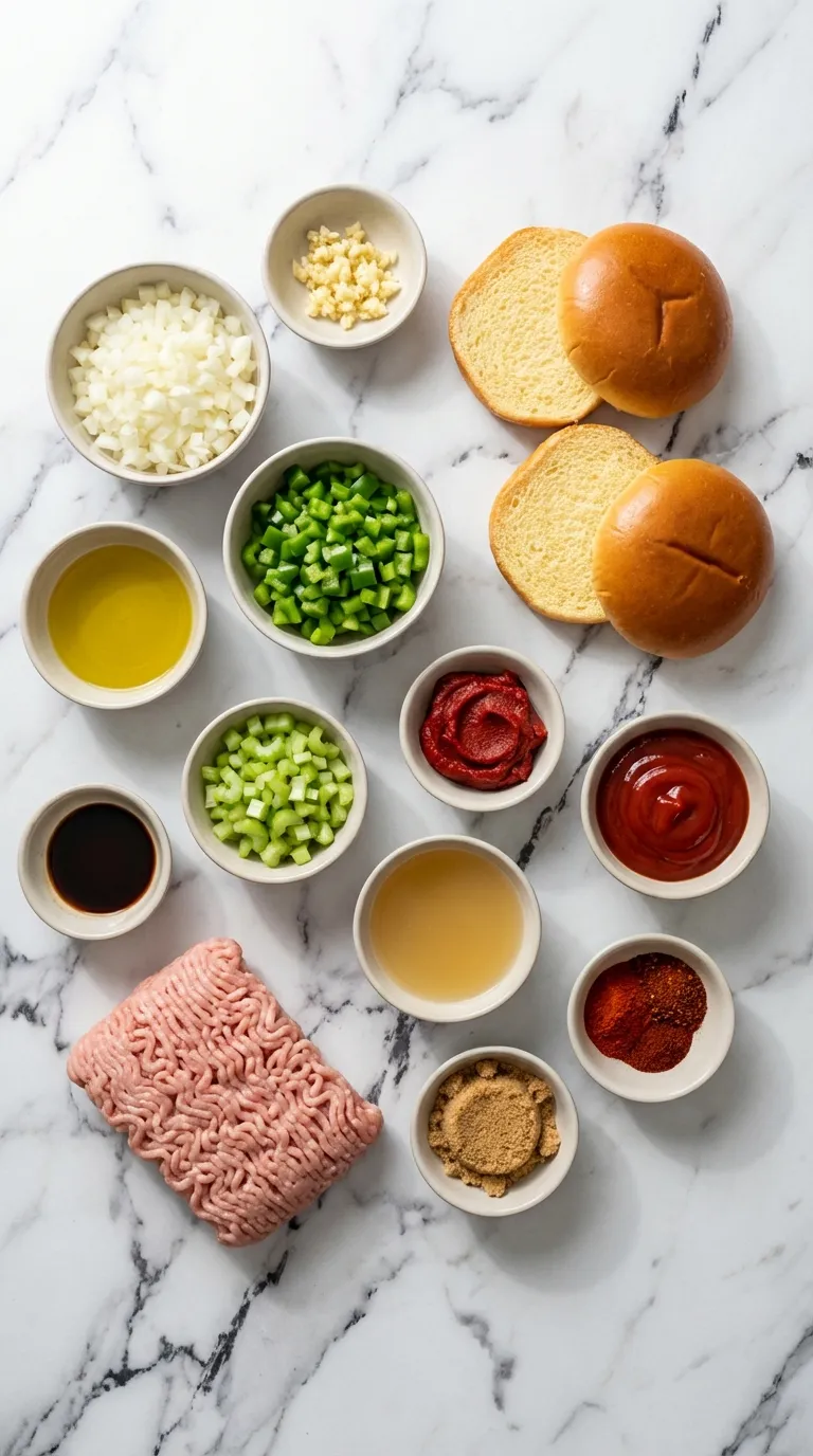 Cajun Chicken Sloppy Joes Ingredients
