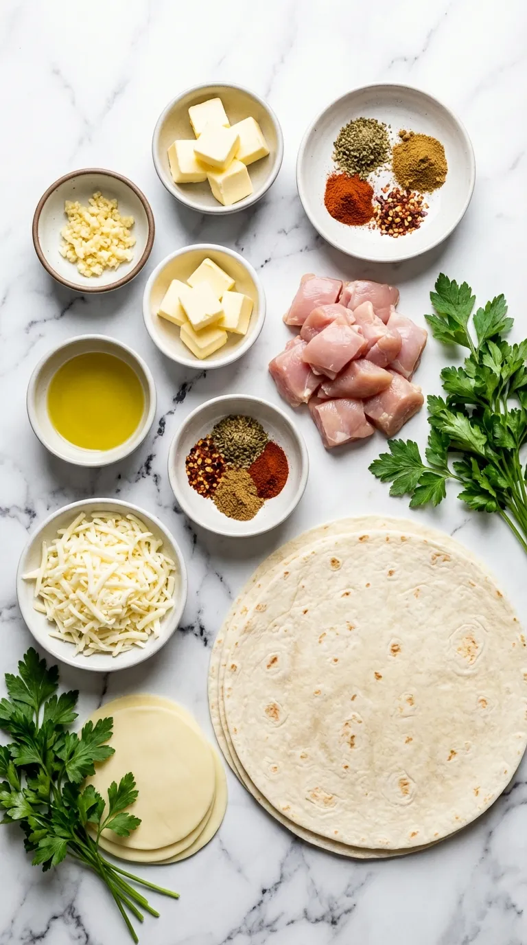 NEXT LEVEL CHEESY GARLIC CHICKEN WRAPS 2 Cheesy Garlic Chicken Wraps Ingredients