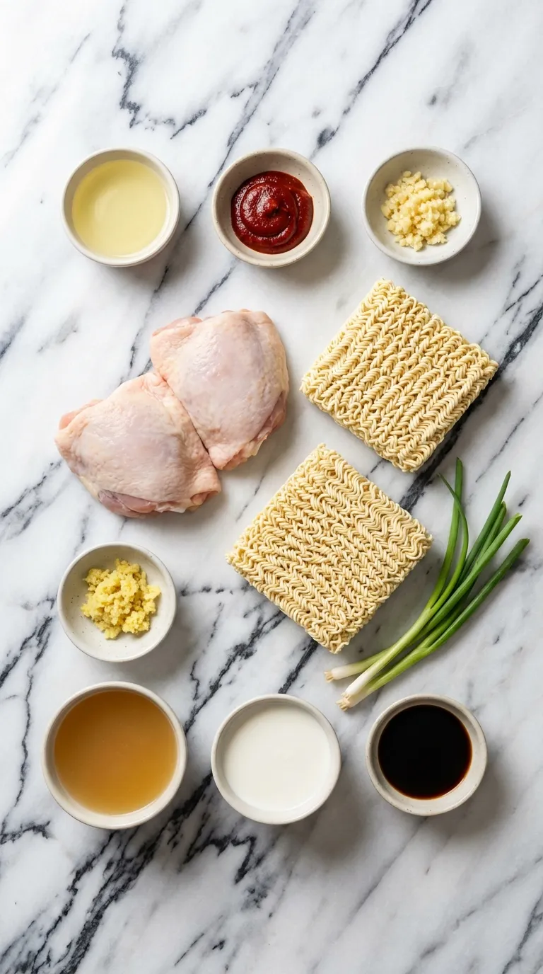 NEXT LEVEL CREAMY GARLIC CHICKEN RAMEN 2 Creamy Garlic Chicken Ramen Ingredients