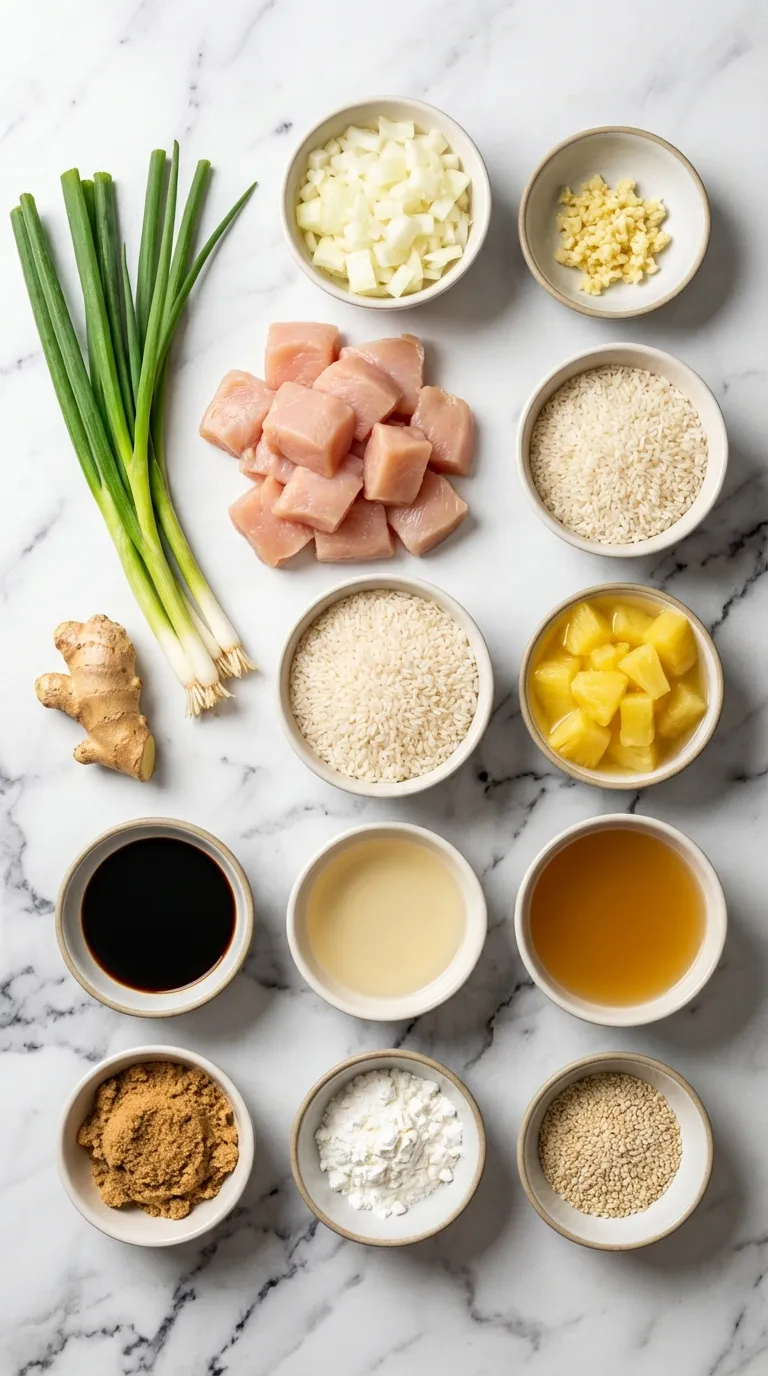 SUNSHINE INSTANT POT PINEAPPLE CHICKEN AND RICE 2 Instant Pot Pineapple Chicken and Rice Ingredients