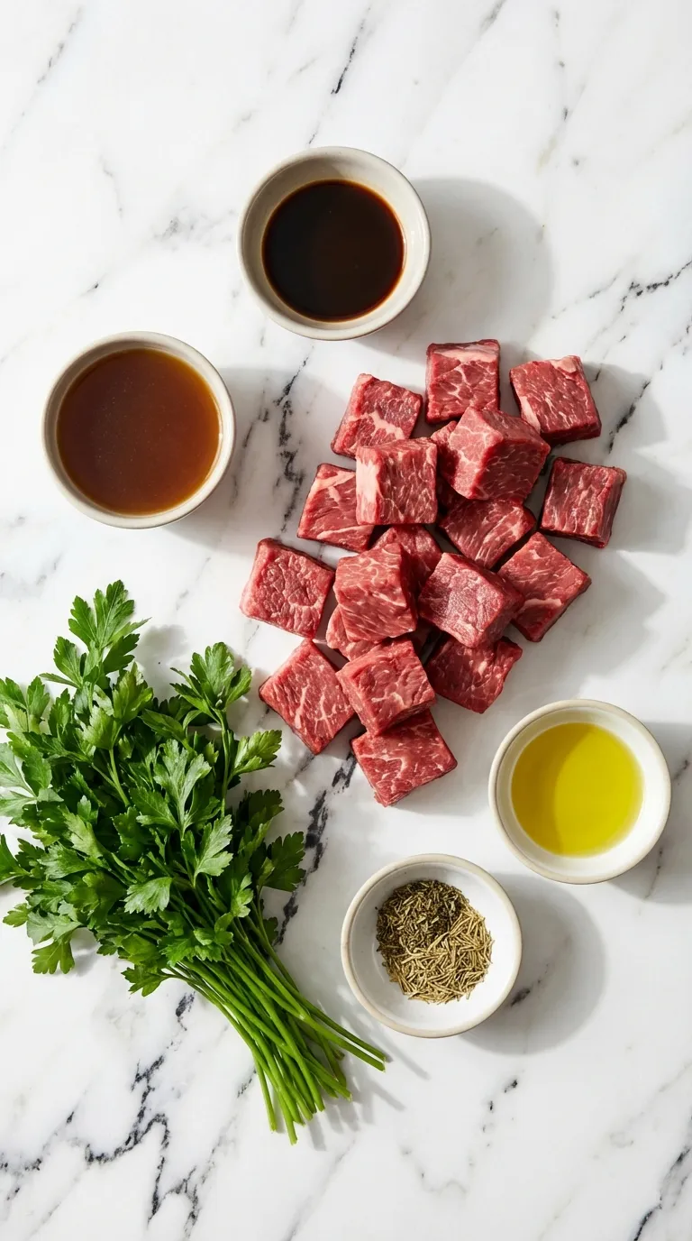 TENDER SLOW COOKER GARLIC BUTTER BEEF BITES 2 Slow Cooker Garlic Butter Beef Bites Ingredients