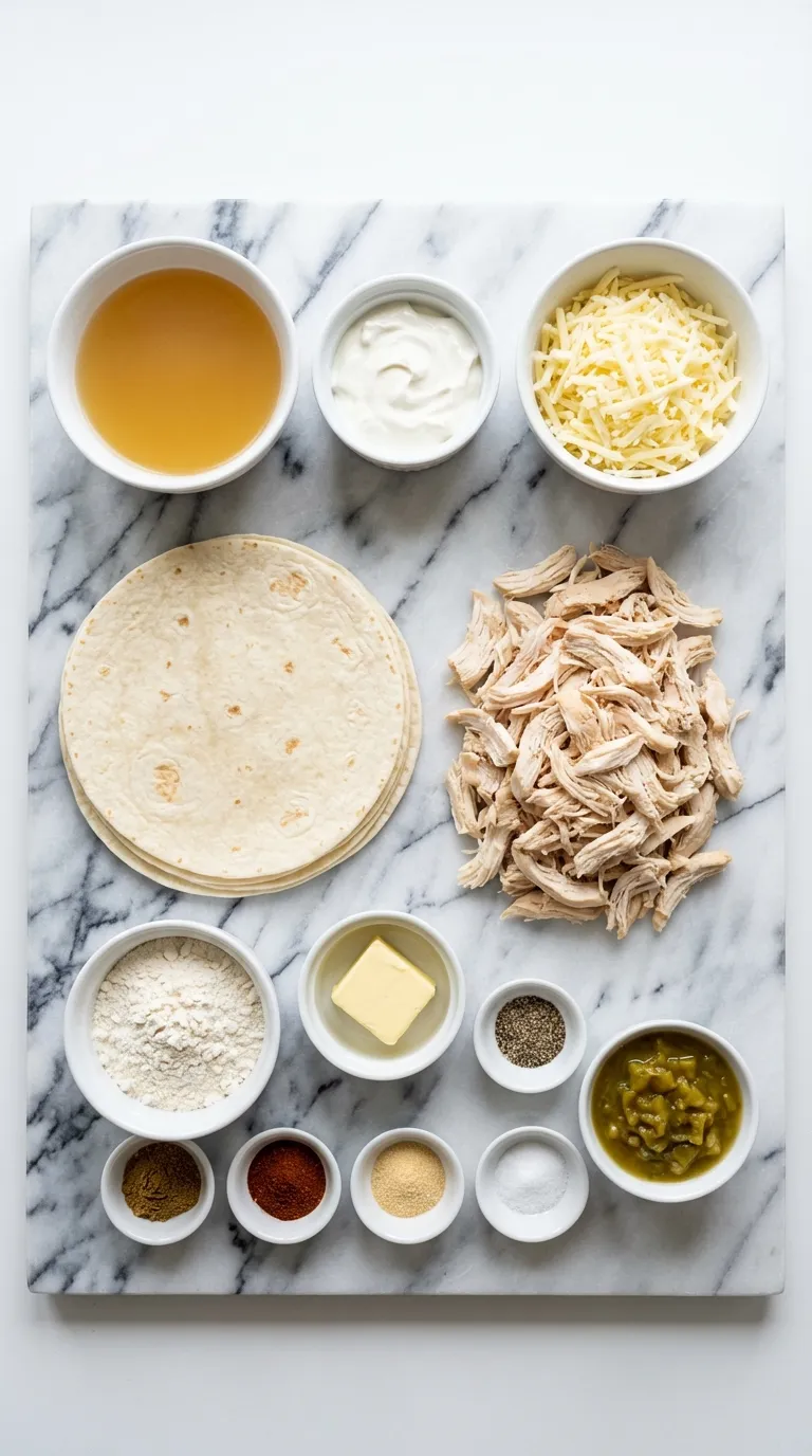 White Chicken Enchiladas Ingredients