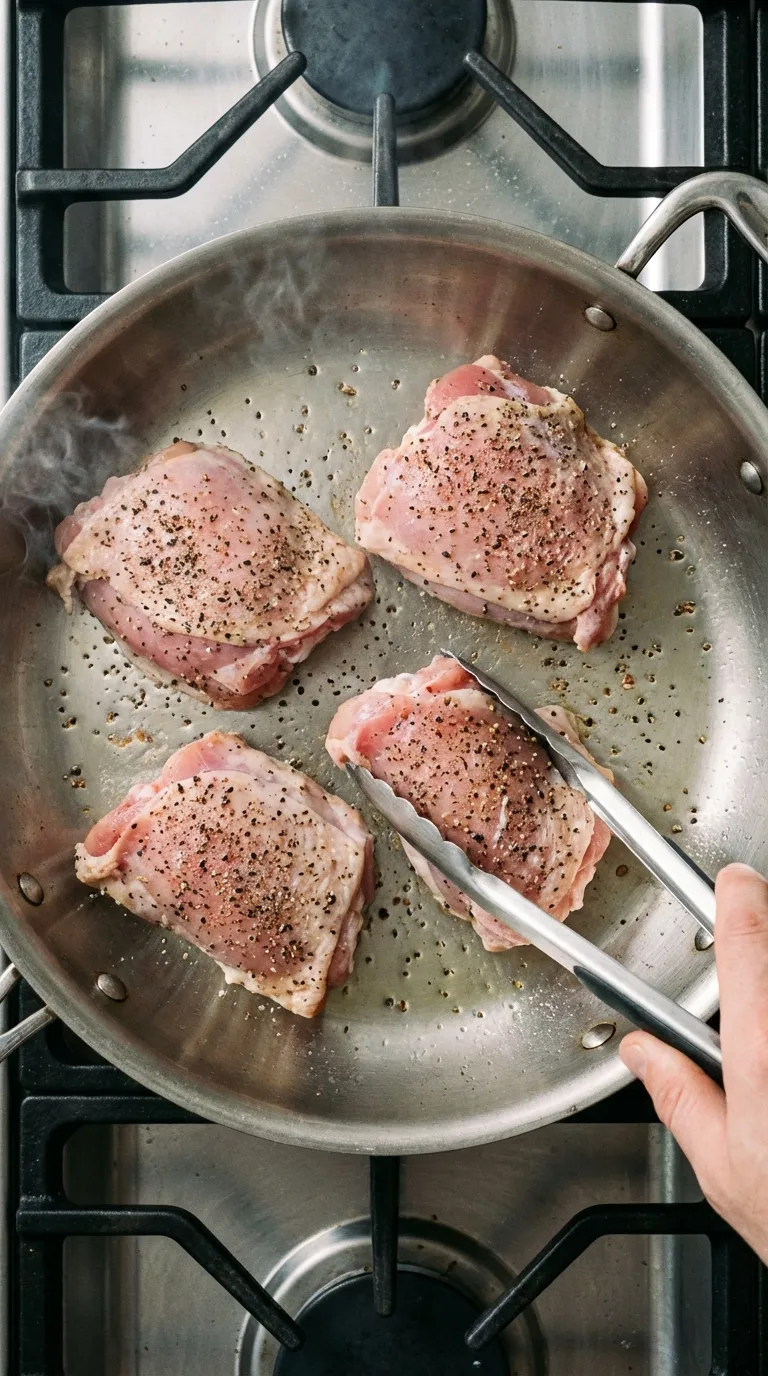 How to Make Creamy Oven Baked Chicken Thighs