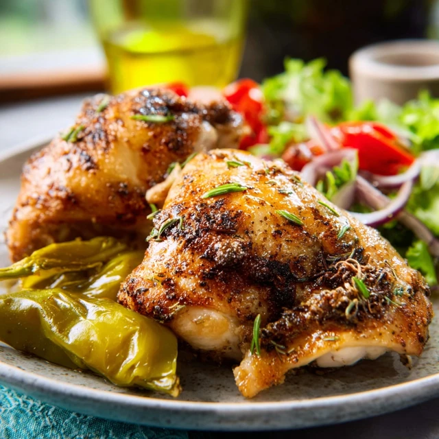 SKINNY MISSISSIPPI CHICKEN YOU'LL CRAVE 1 A plate of shredded Skinny Mississippi Chicken, slow-cooked and tender, garnished with pepperoncini peppers.