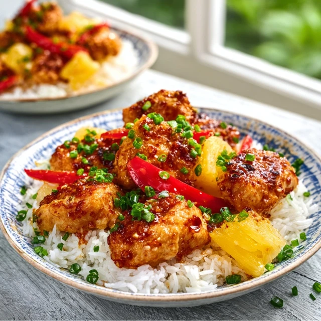 SWEET TANGY AIR FRYER PINEAPPLE CHICKEN BITES