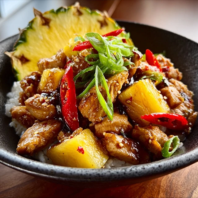 TROPICAL TERIYAKI PINEAPPLE CHICKEN BOWLS