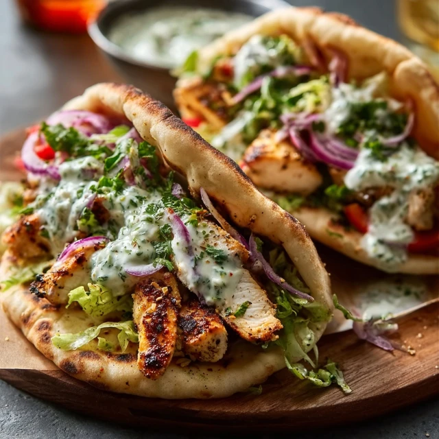 Sheet Pan Chicken Pitas Recipe