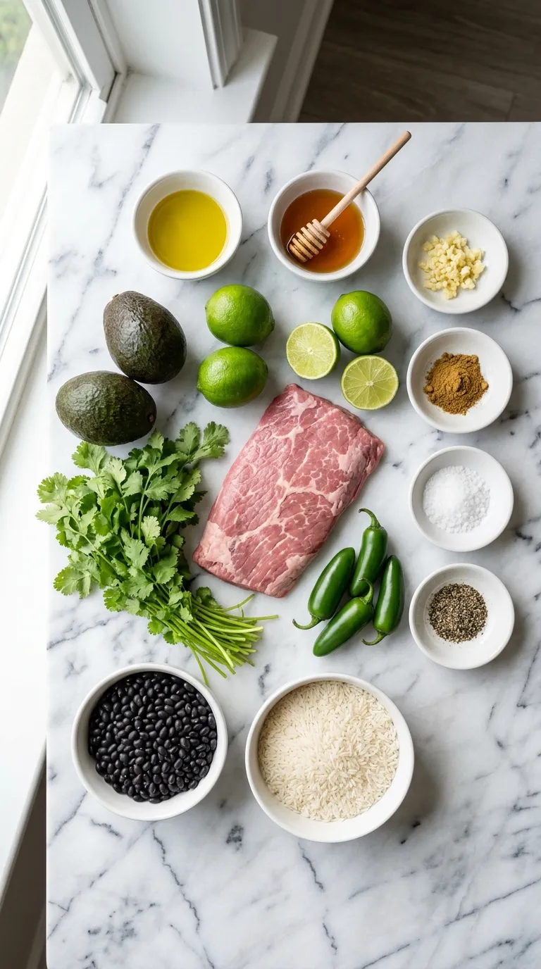 Cilantro Lime Steak Bowls Ingredients