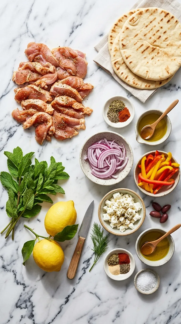 Sheet Pan Chicken Pitas Ingredients