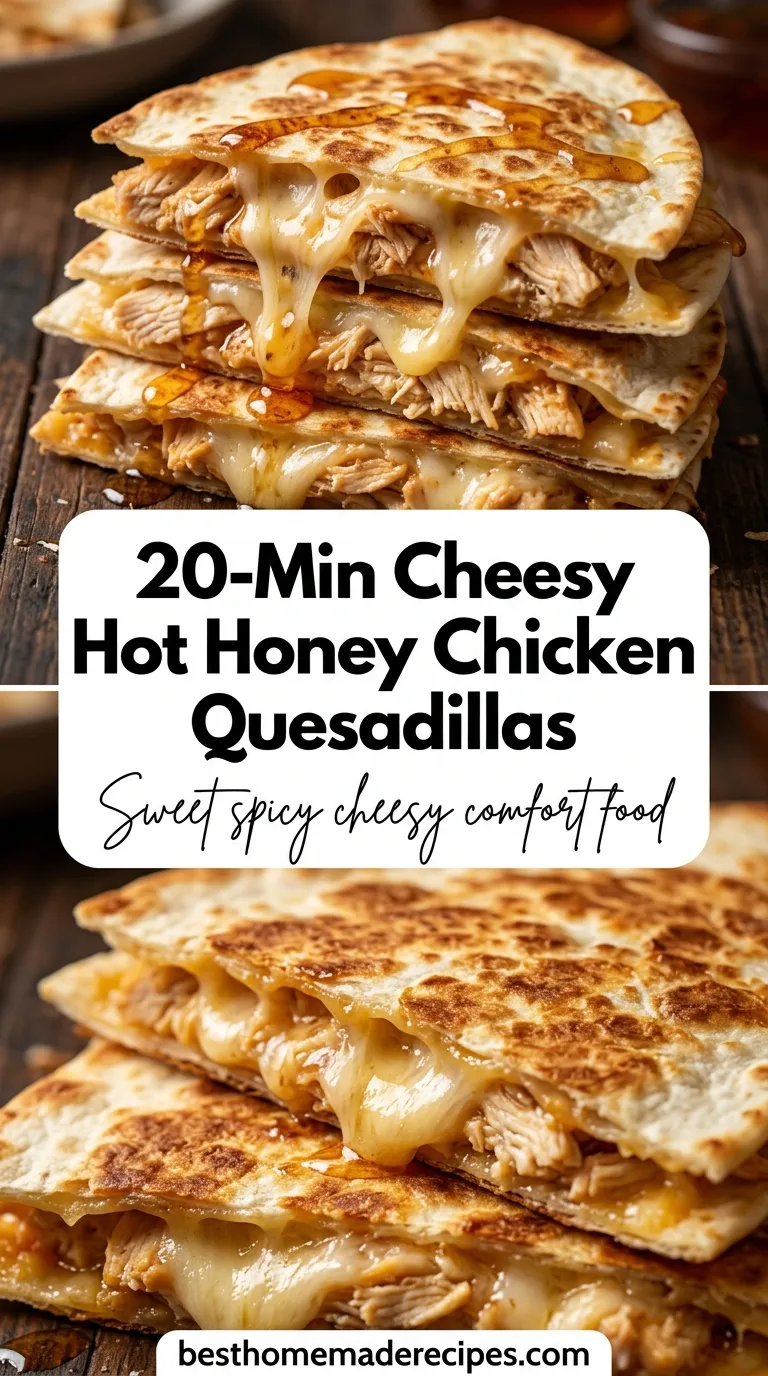 Cheesy Hot Honey Chicken Quesadillas Recipe