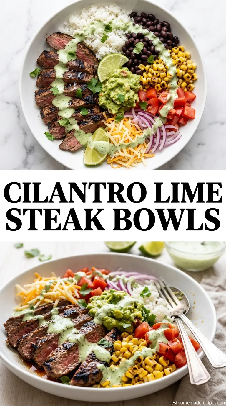 Cilantro Lime Steak Bowls Recipe