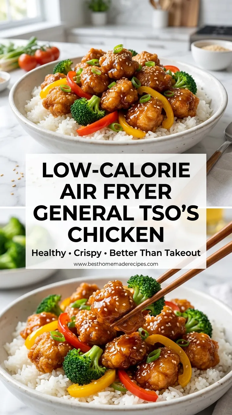 CRISPY AIR FRYER GENERAL TSO'S CHICKEN LIGHT 4 Low-Calorie Air Fryer General Tso's Chicken Recipe