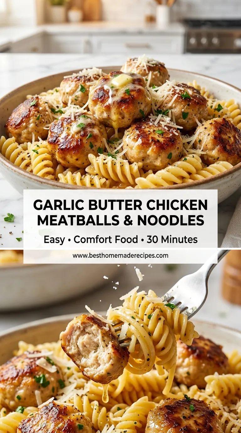 Garlic Butter Chicken Meatballs Recipe