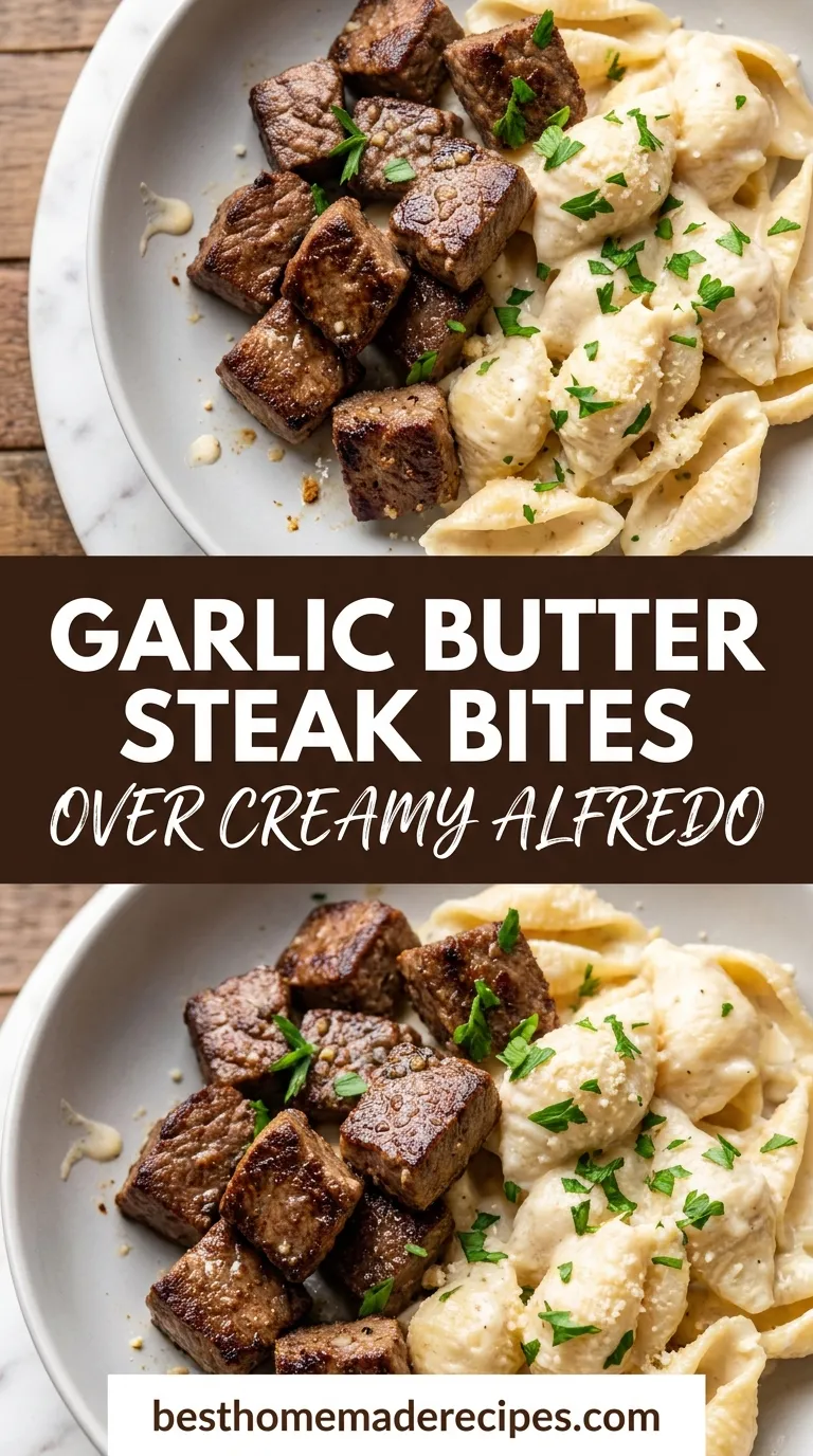 Garlic Butter Steak Bites Alfredo Recipe