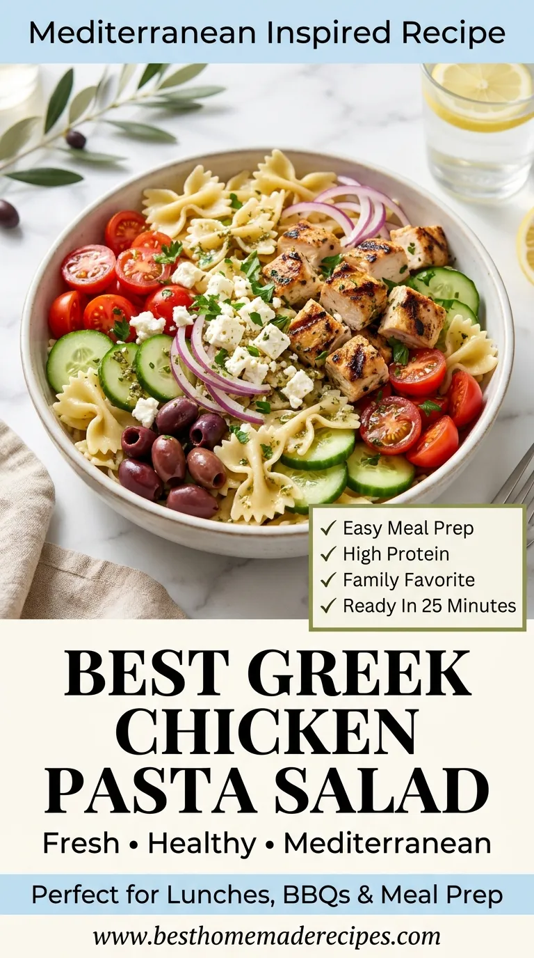Greek Chicken Pasta Salad Recipe