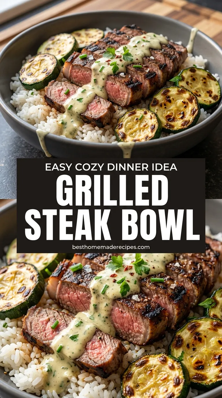 GRILLED STEAK BOWL WITH ZUCCHINI COZY DINNER 4 Grilled Steak Bowl Recipe