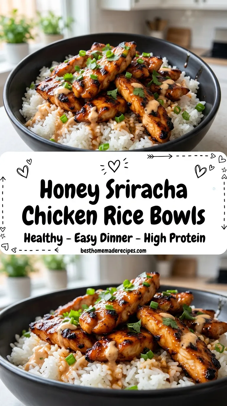 Honey Sriracha Chicken Rice Bowls Recipe