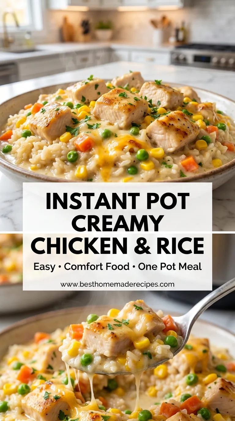 Instant Pot Creamy Chicken and Rice Recipe