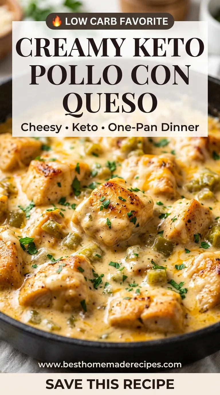 KETO POLLO CON QUESO EASY LOW CARB DINNER 4 Keto Pollo Con Queso Recipe