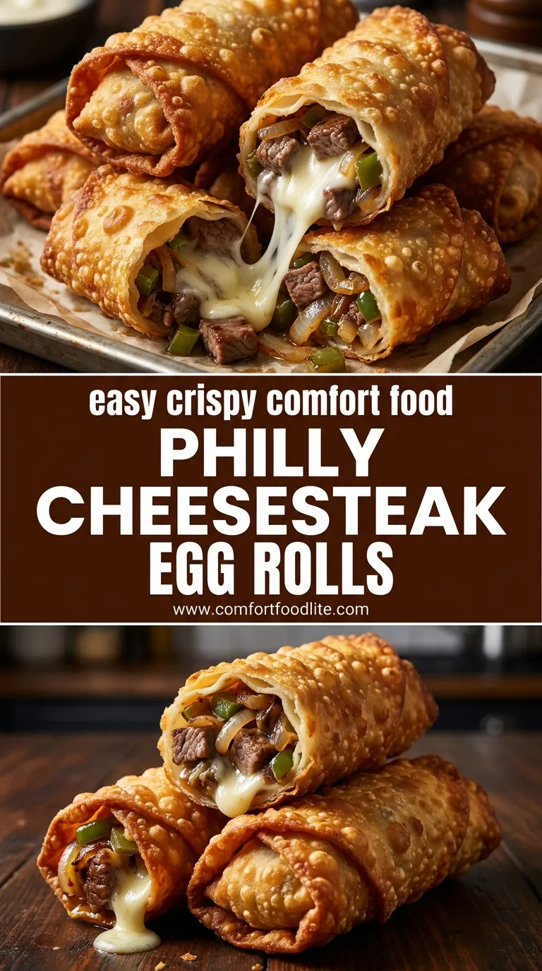 PHILLY CHEESESTEAK EGG ROLLS CRISPY CHEESY BITES 4 Philly Cheesesteak Egg Rolls Recipe