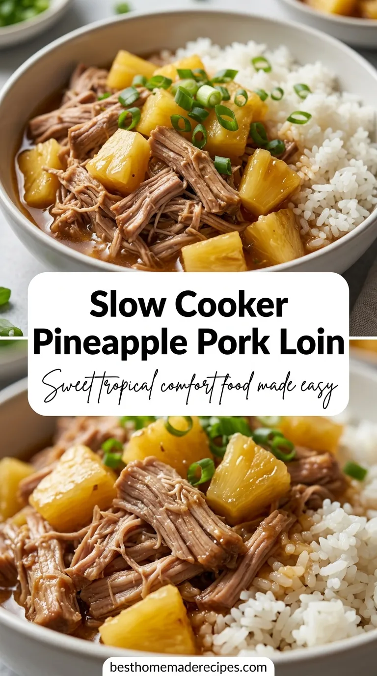 SLOW COOKER PINEAPPLE PORK LOIN RECIPE 4 Slow Cooker Pineapple Pork Loin Recipe