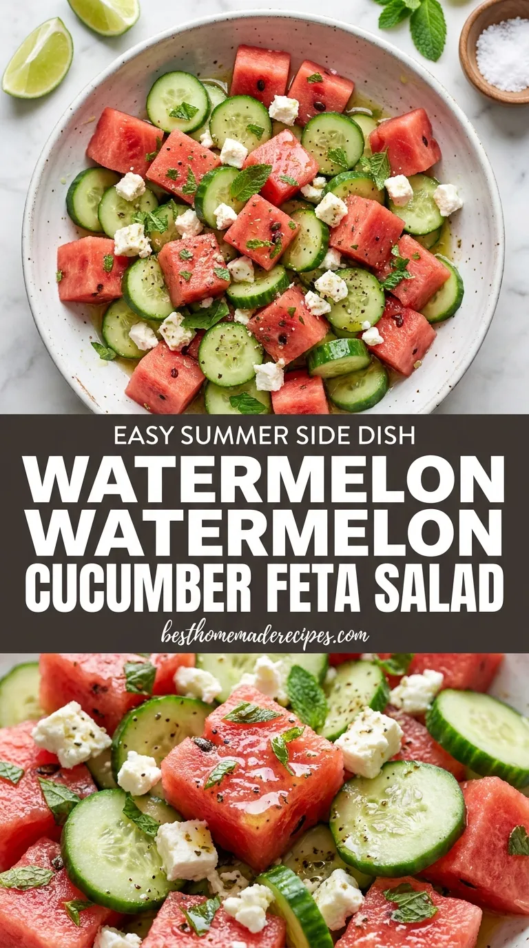 Watermelon Cucumber Feta Salad Recipe