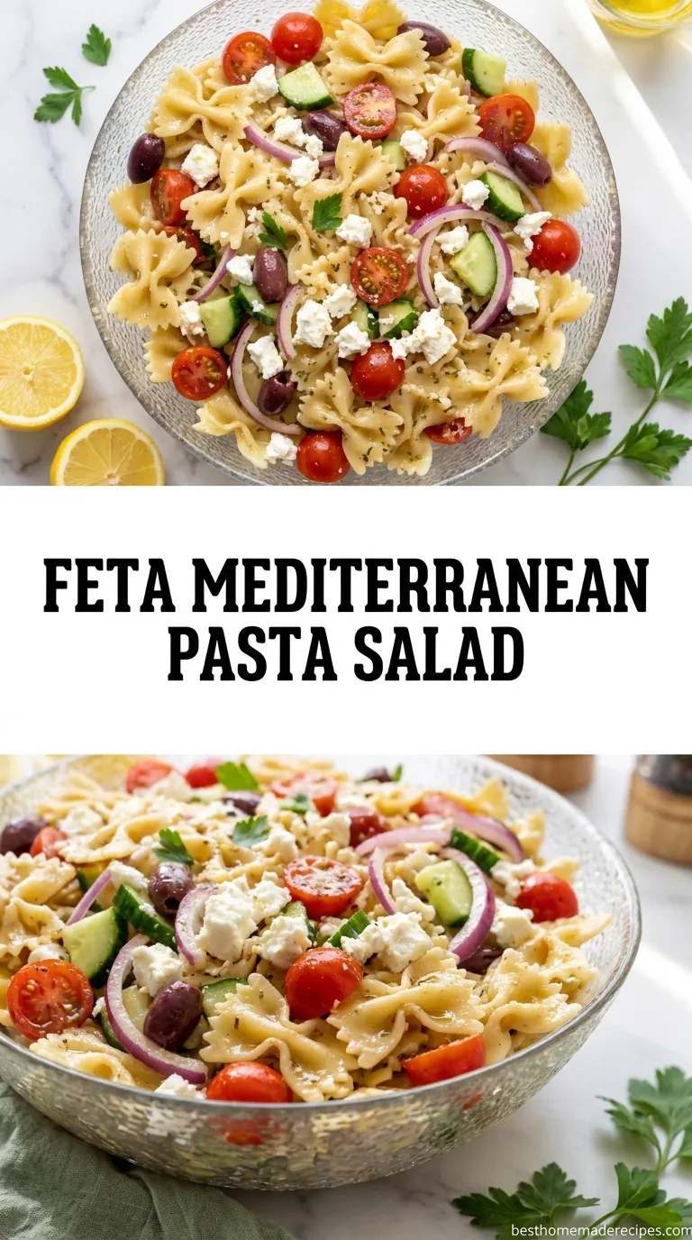 Feta Mediterranean Pasta Salad Recipe