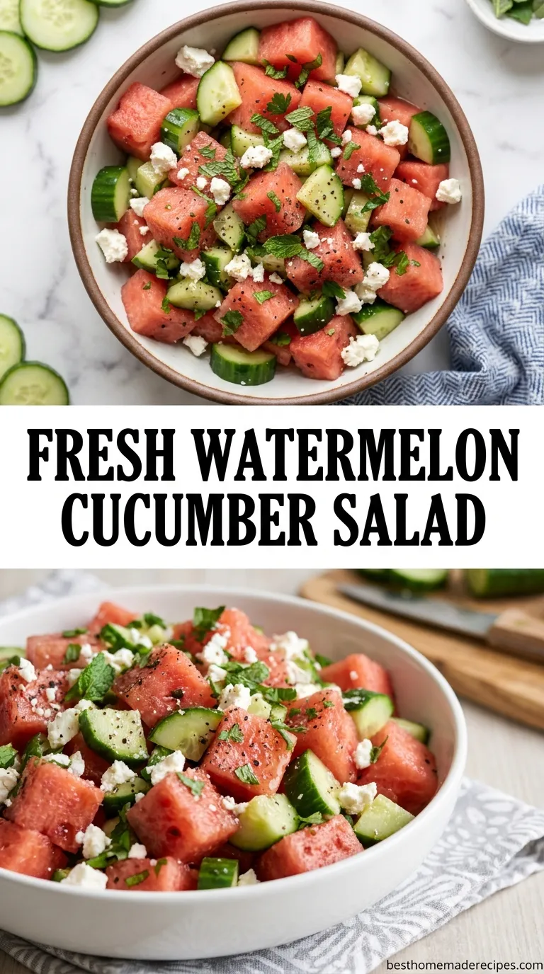 Watermelon Cucumber Salad Recipe