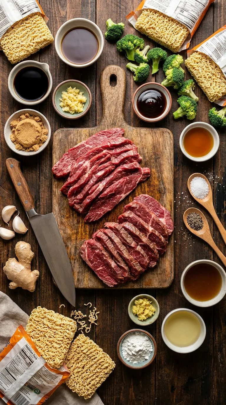 Beef and Broccoli Ramen Noodles Ingredients
