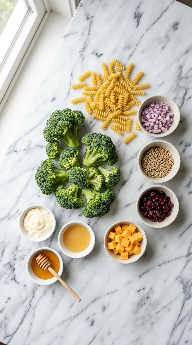 Broccoli Pasta Salad Ingredients