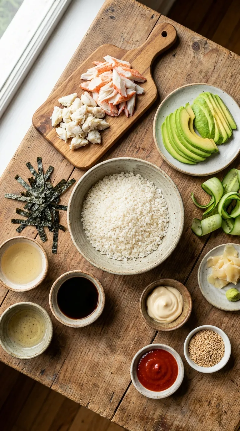 California Roll Sushi Bowls Ingredients