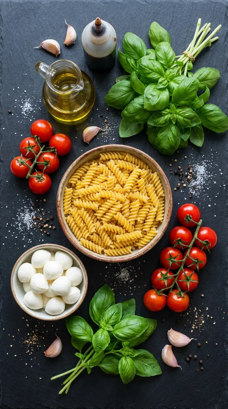 Caprese Pasta Salad Ingredients