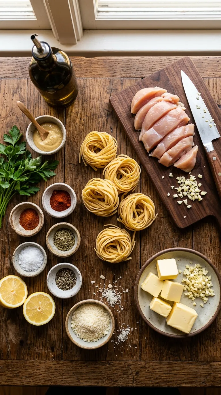 Cowboy Butter Chicken Linguine Ingredients