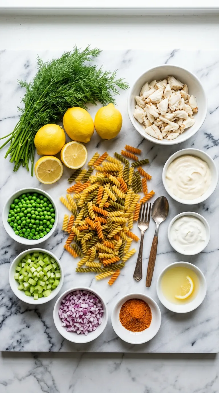Crab Pasta Salad Ingredients