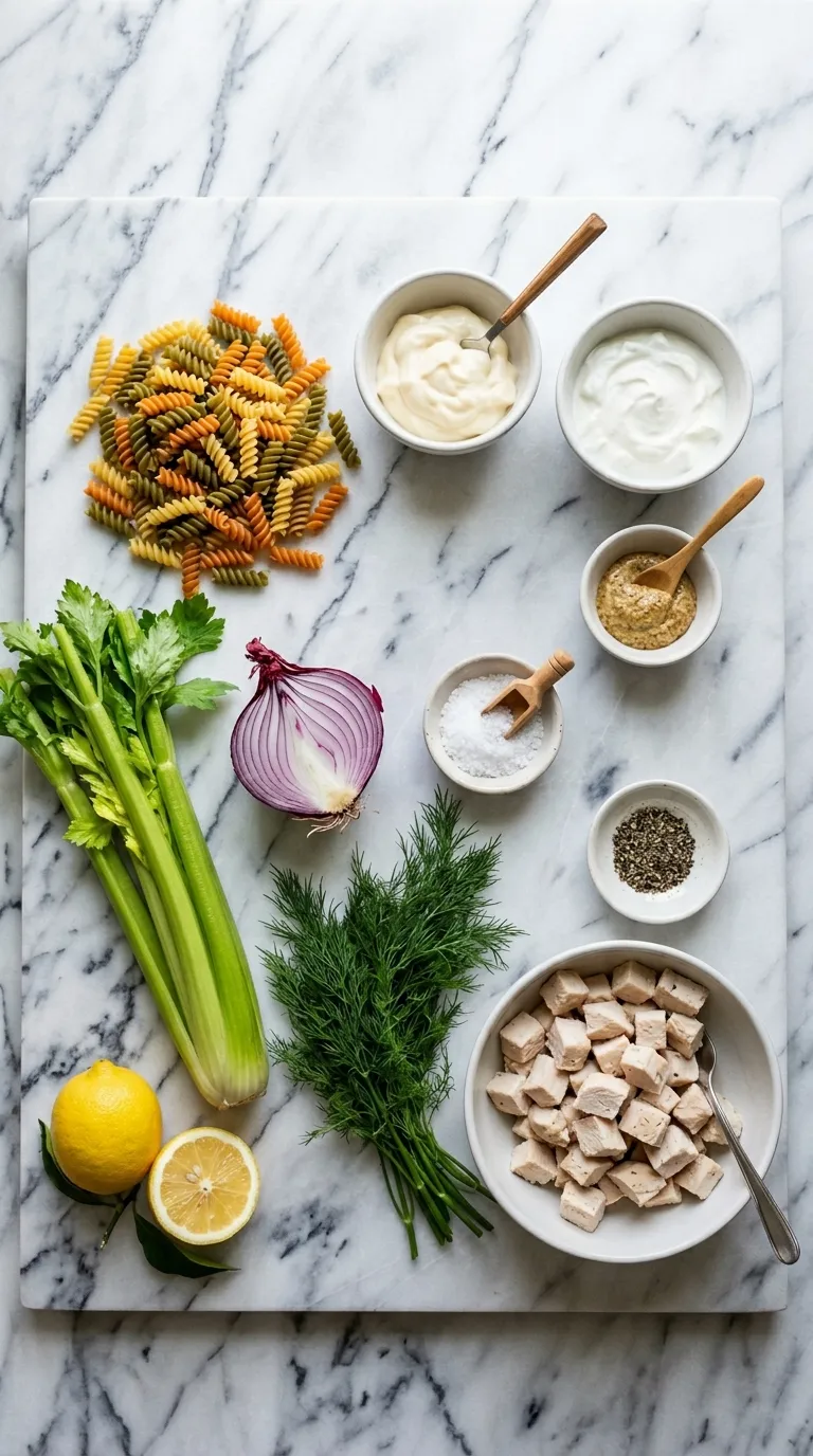 Creamy Chicken Pasta Salad Ingredients