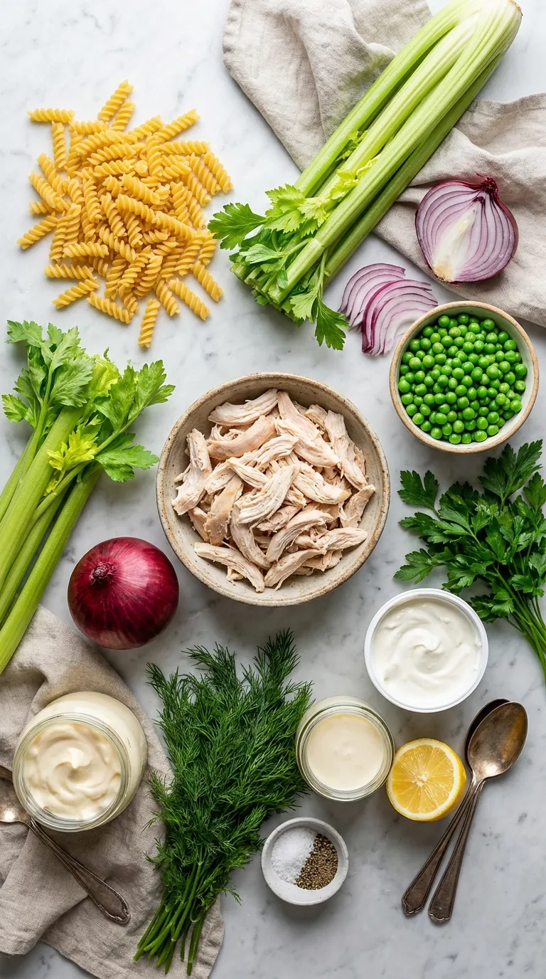 Creamy Chicken Pasta Salad Ingredients