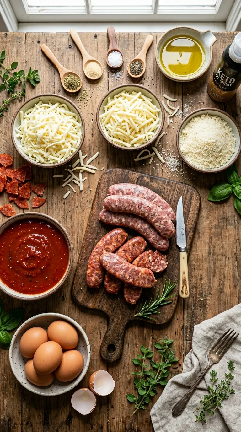 Crustless Pizza Pie Ingredients