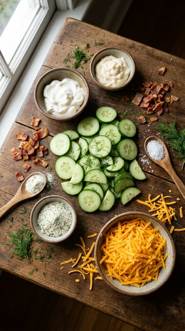 Cucumber Ranch Crack Salad Ingredients