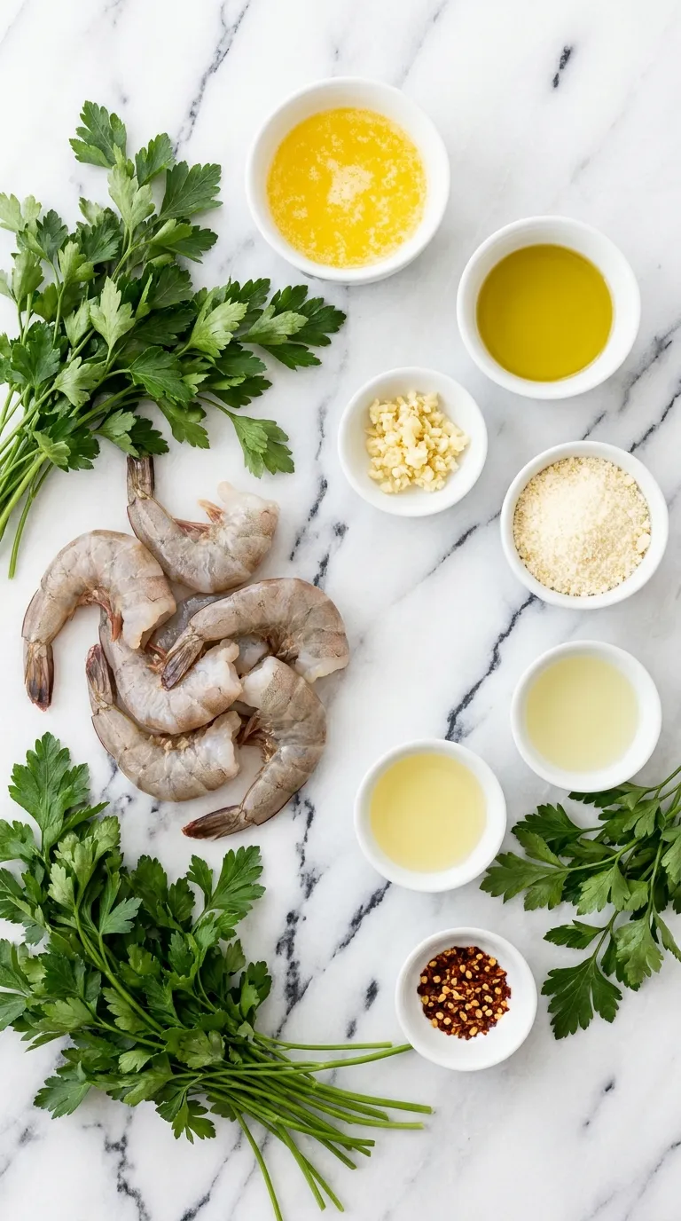 Garlic Parmesan Roasted Shrimp Ingredients