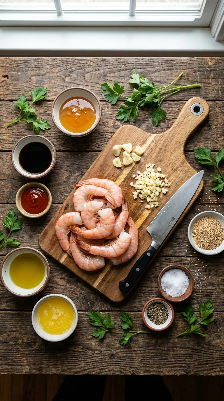 HIGH PROTEIN HONEY GARLIC SHRIMP IN 15 MINUTES 2 High-Protein Honey Garlic Shrimp Ingredients
