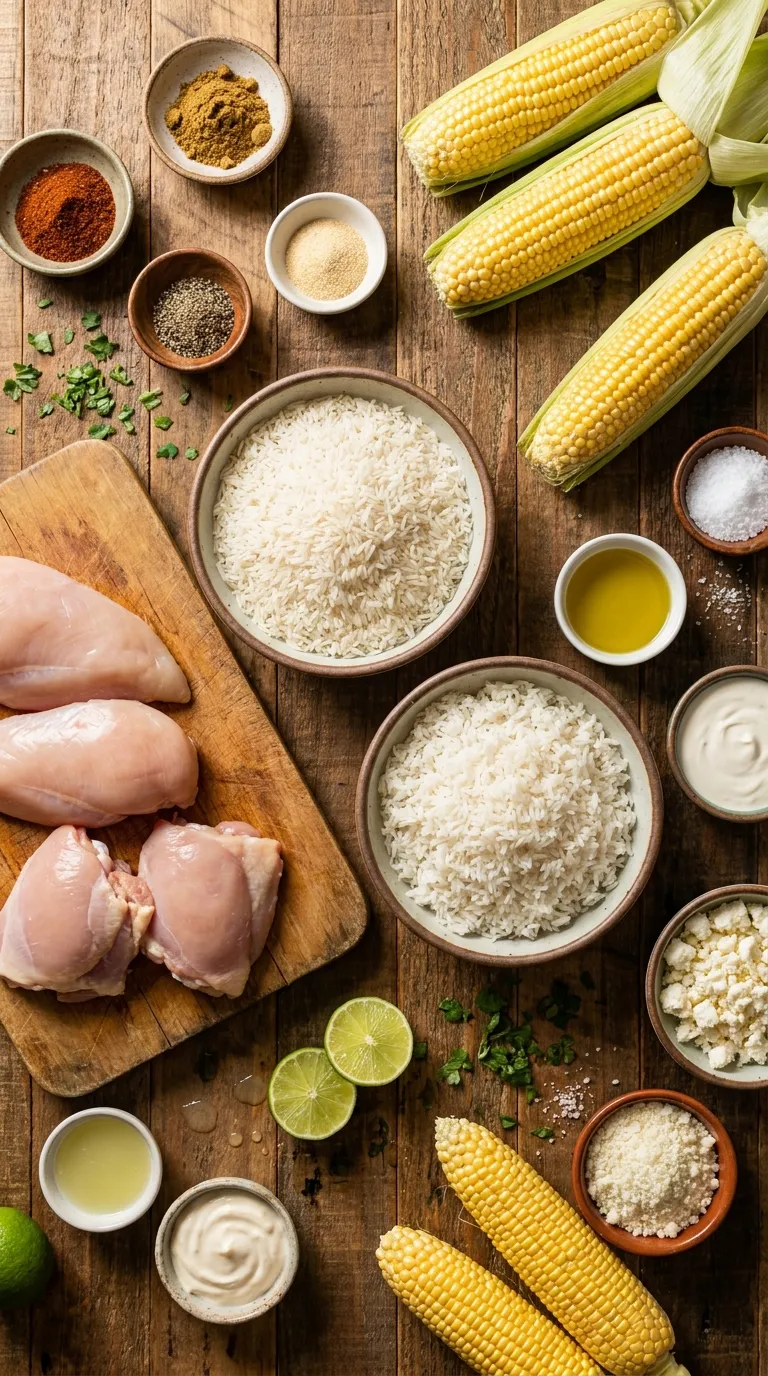 Street Corn Chicken Rice Bowl Ingredients