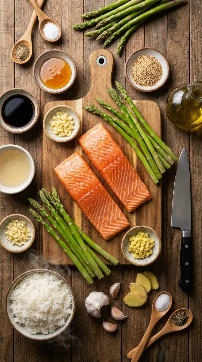 Honey Glazed Salmon Bowl Ingredients