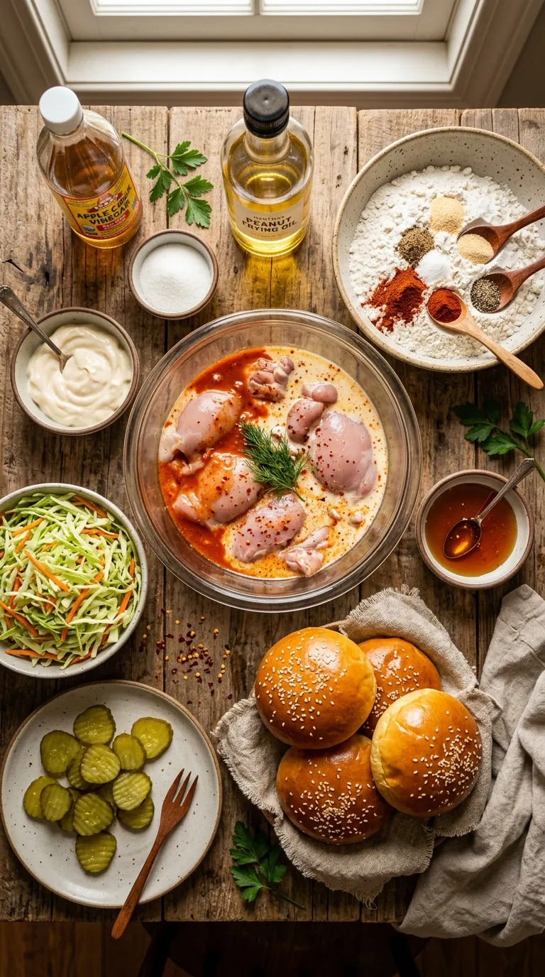 HOT HONEY FRIED CHICKEN SANDWICH RECIPE 2 Hot Honey Fried Chicken Sandwich Ingredients